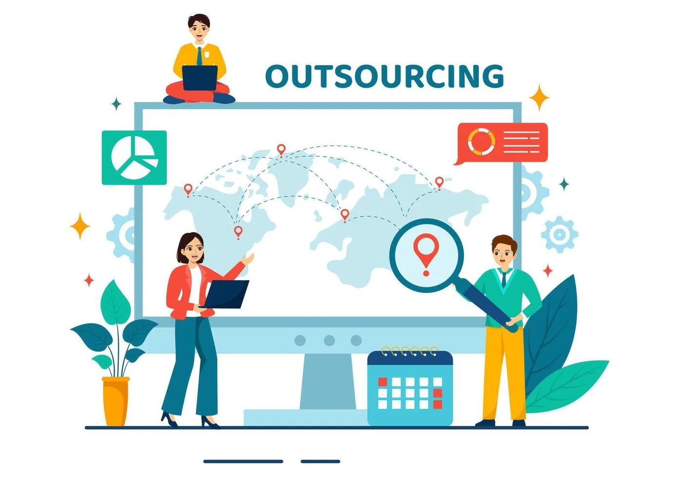 Why do business owners consider outsourcing?